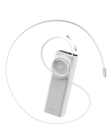 Powerbank iWALK |   Pojemność 20000 mAh, szybkie ładowanie PD 65 W, wbudowany wysuwany kabel, 3 wyjścia do telefonów i laptopów
