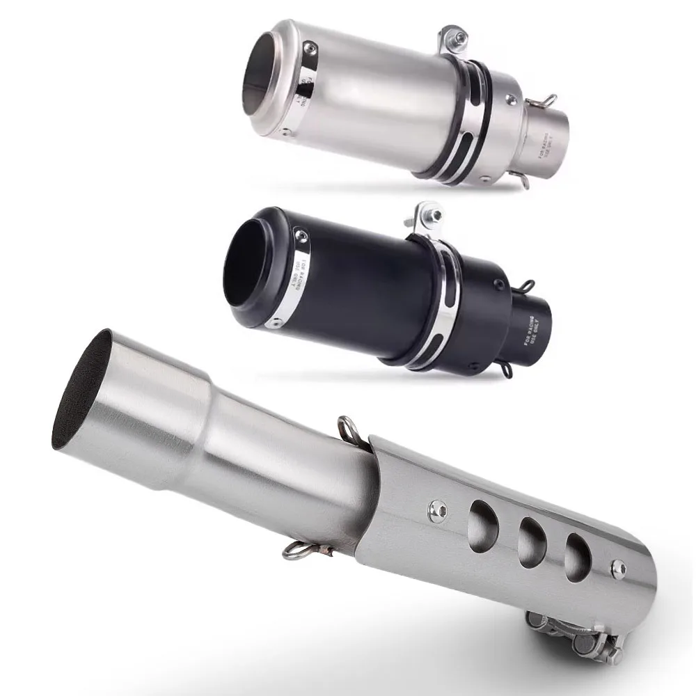 

For Yamaha Tenere 700 2019-2024 T7 T700 XTZ690 XTZ700 Escape Slip-On Exhaust System Mid Link Pipe Black / Silvery Muffler Tips