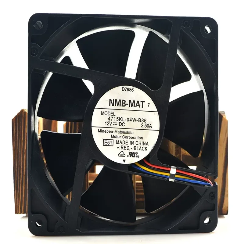 NMB 4715KL-04W-B86 12038 12CM 12V 2.5A High Airflow Heavy-Duty Cooling Fan for Electronic Equipment