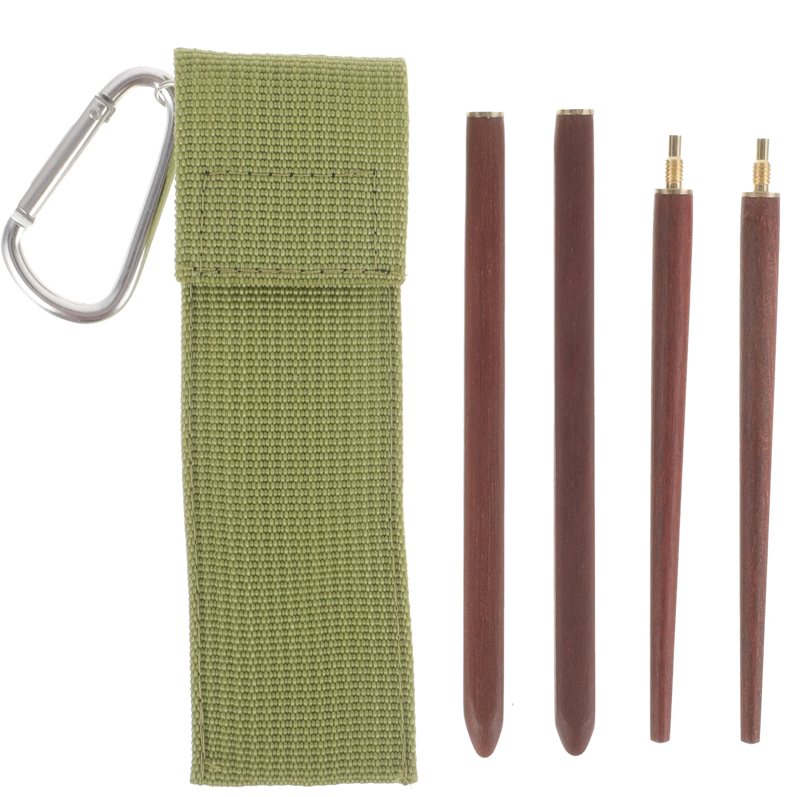 

1pcs Folding Camping Chopsticks 1 Pair Red Wood Portable Travel Cutlery Durable Easy Clean Detachable Outdoor Hiking