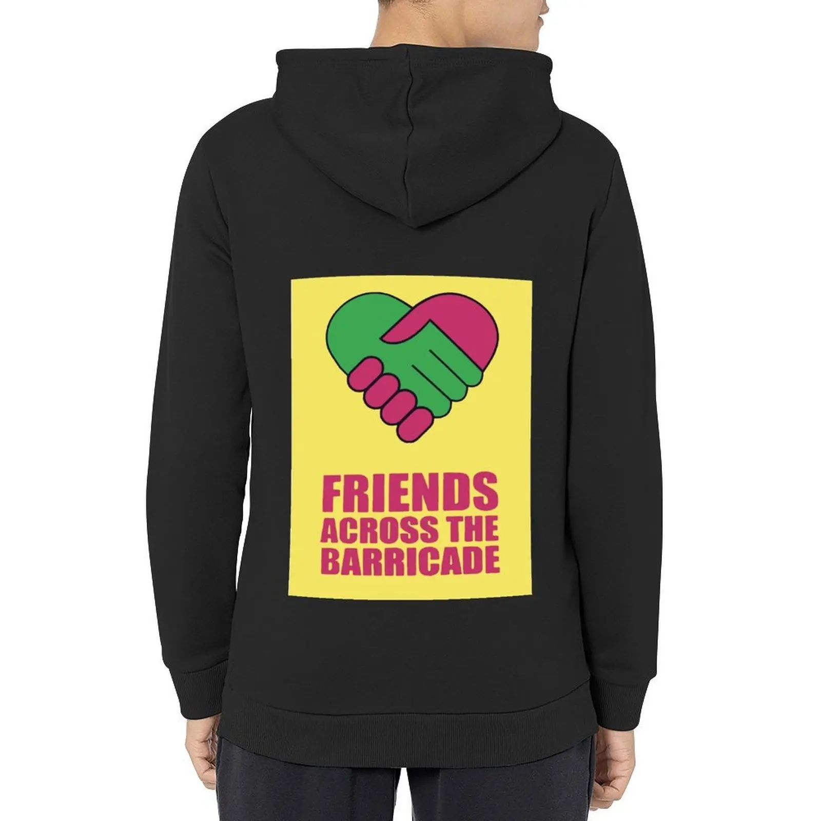 

Friends Across The Barricade Funny dad Hoodie men's clothing blouse aesthetic clothing men's sweat-shirt hoodie graphic