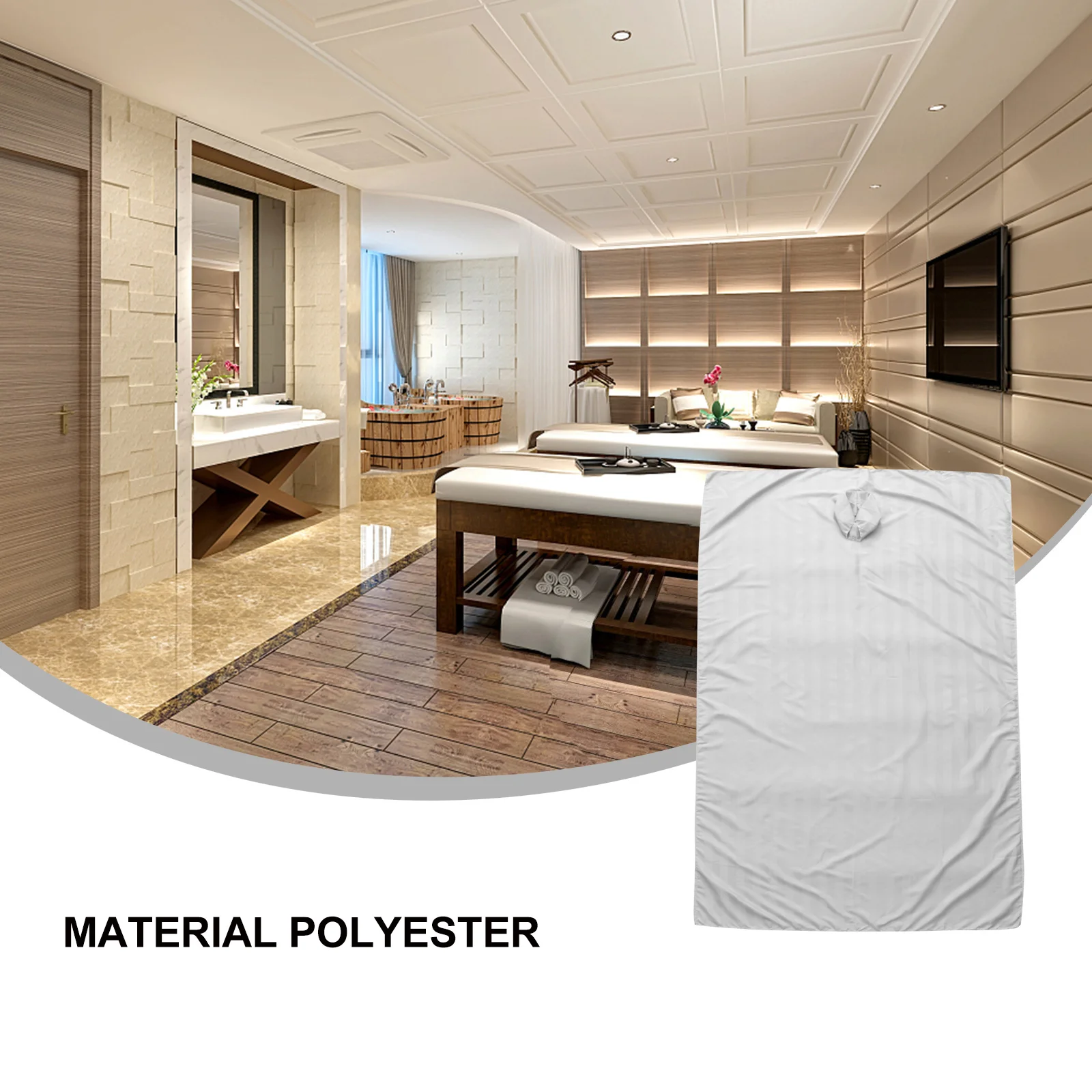 

Massage Bed Sheet Reusable Spa Cover Grey Salon Anti Wrinkle No Shrinkage Polyester Fiber Smooth Single Person
