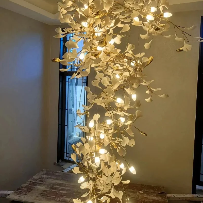 Nordic Modern Home Decor Pendant Lamp Luxury Gold Hanging Light for Living Room for Large Sizes Glass Material for Villa