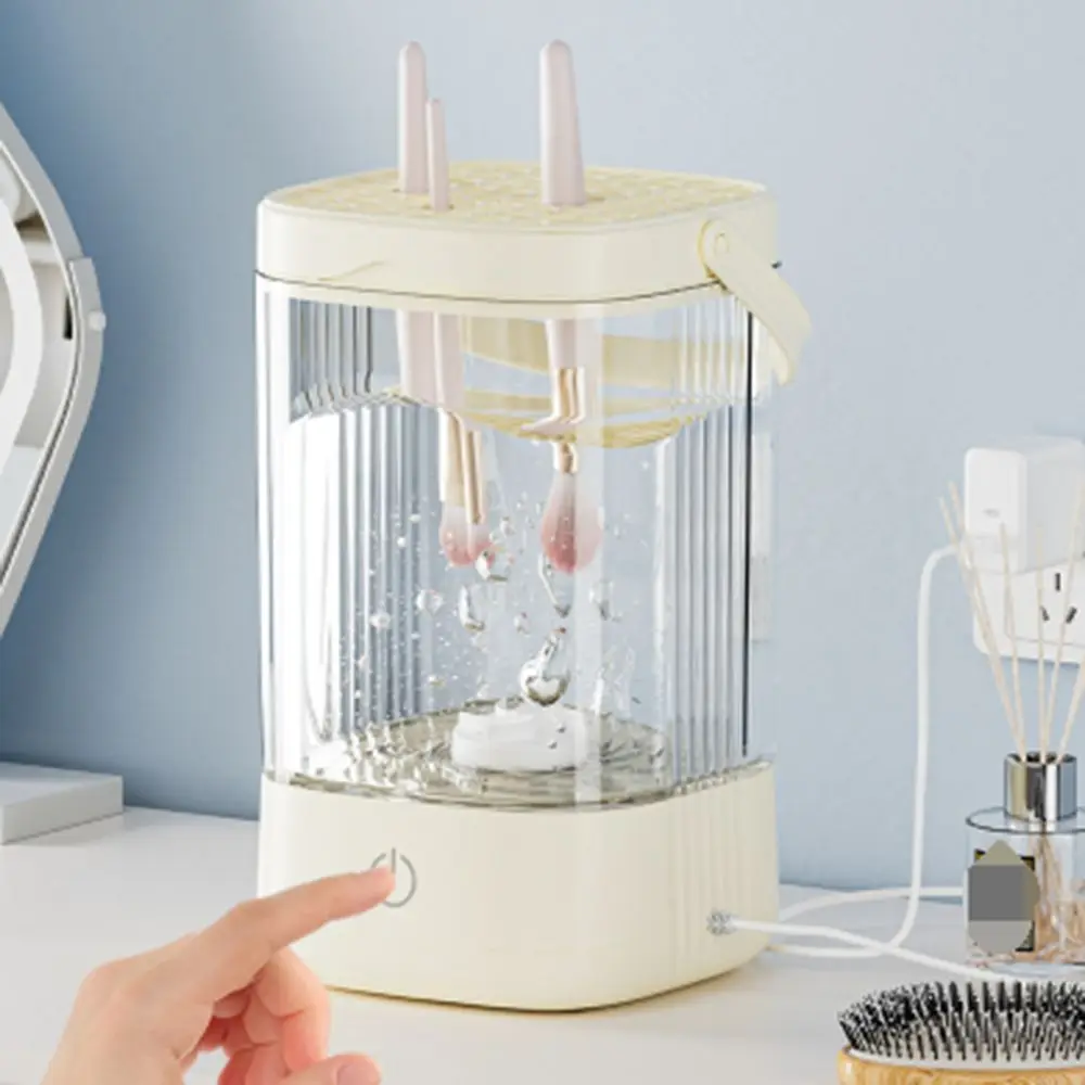 

Automatic Electric Makeup Brush Cleaner 5V 3 in 1 Beauty Brushes Dryer Rotary Visible Cosmetic Brush Cleaning Device Lazy
