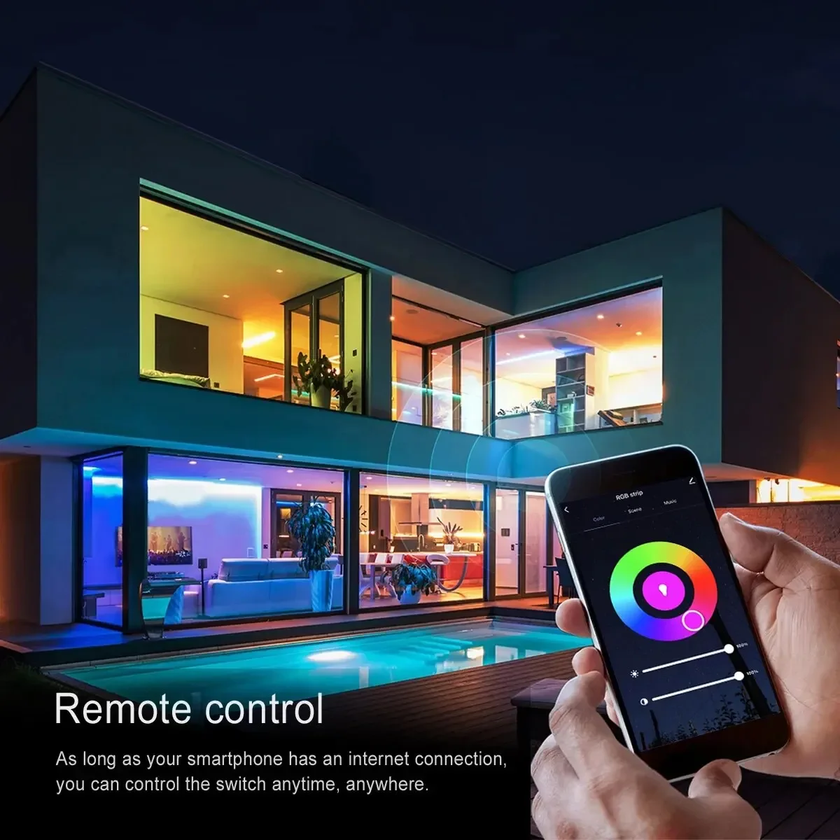 Bezprzewodowy kontroler WiFi RGB TUYA Smart Life App Control Dimmer Switch Współpracuje z Alexa Google Home dla DC12V-24V LED Strip Light