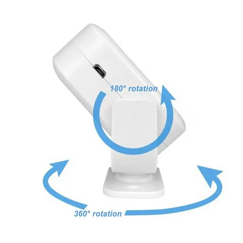 Timbre de puerta de movimiento recargable por USB, alarma de entrada segura, Sensor de movimiento para entrada de puerta