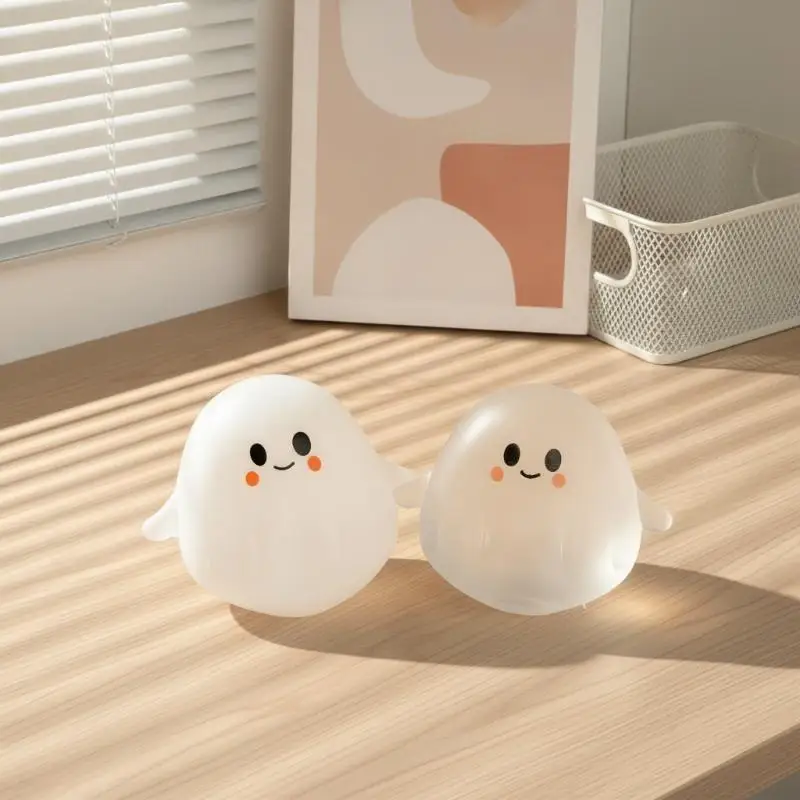 Halloween Transparent Ghost Squeeze Toy Reusable Stress Relief Fidget Toy for Kids Birthday Goodie Bag Fillers