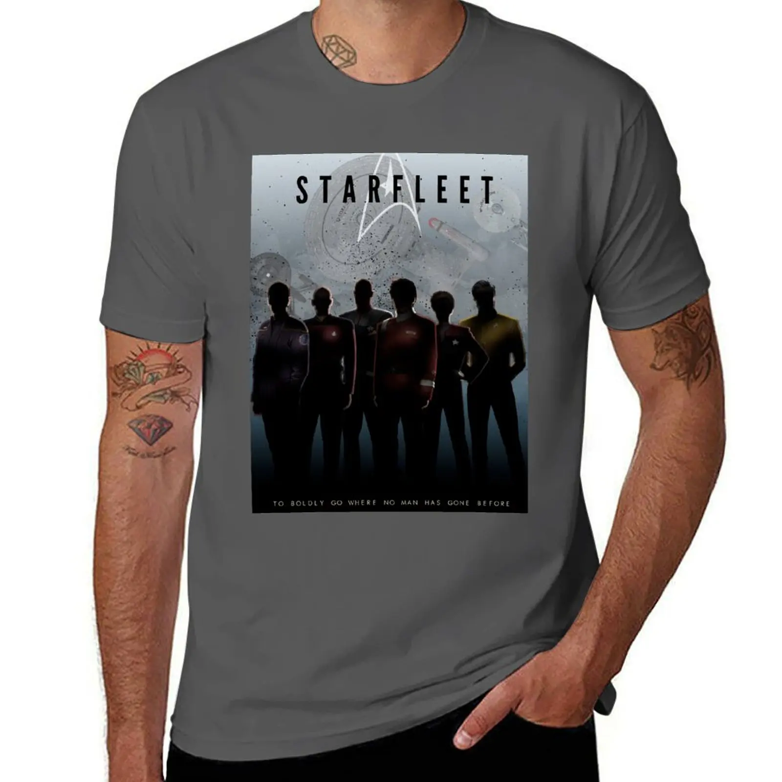 Camiseta Star Star Fleet Trek from Captains, camiseta informal de estilo urbano