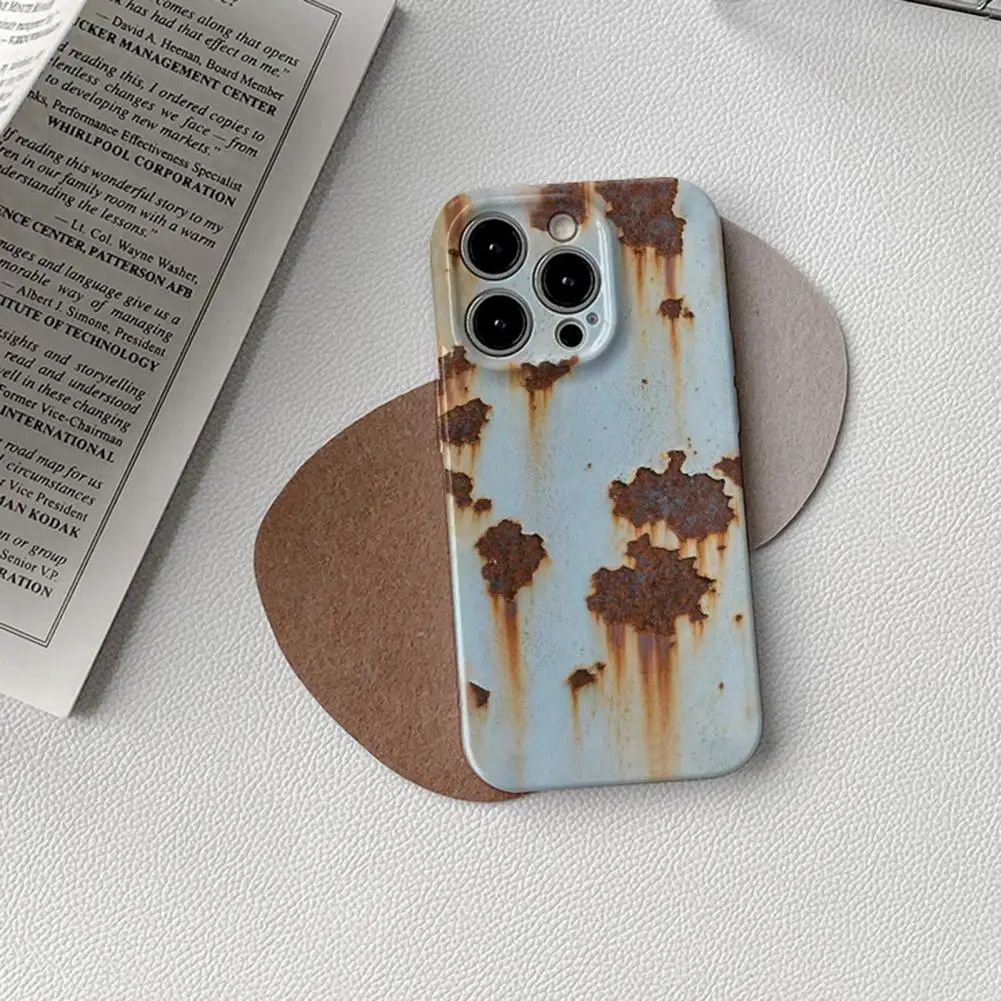 Funda de teléfono con aspecto de óxido Vintage, cubierta de teléfono de TPU a prueba de golpes inspirada en hierro Industrial para Iphone 15/14/13/12/11 ProMax