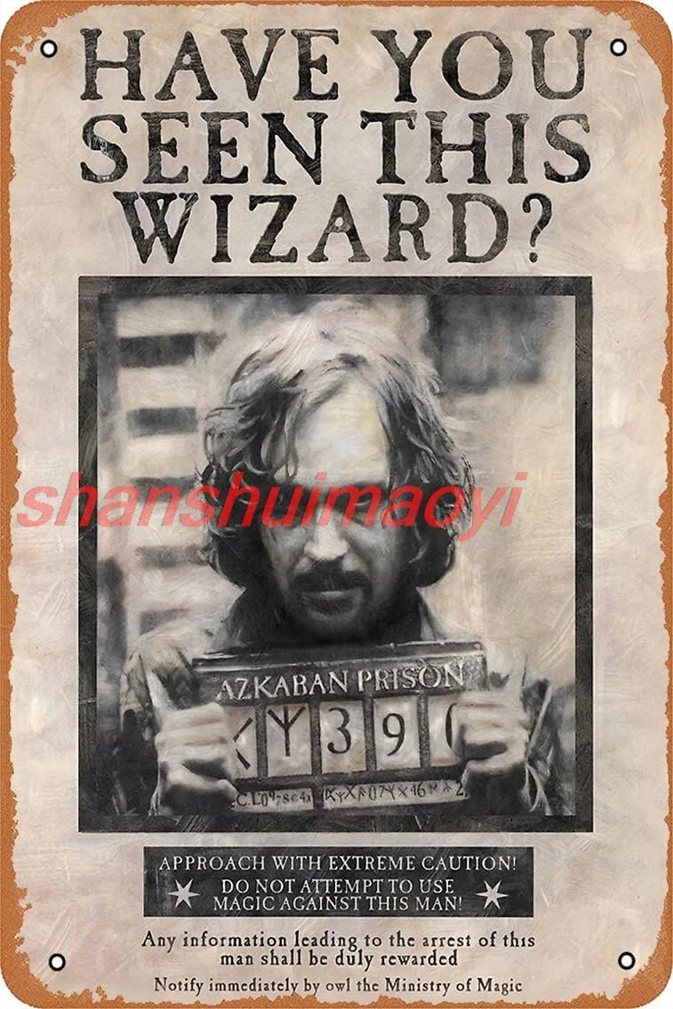 NIUMOWANG Metal Sign - Sirius Black Tin Poster 12 X 8 Inches sign