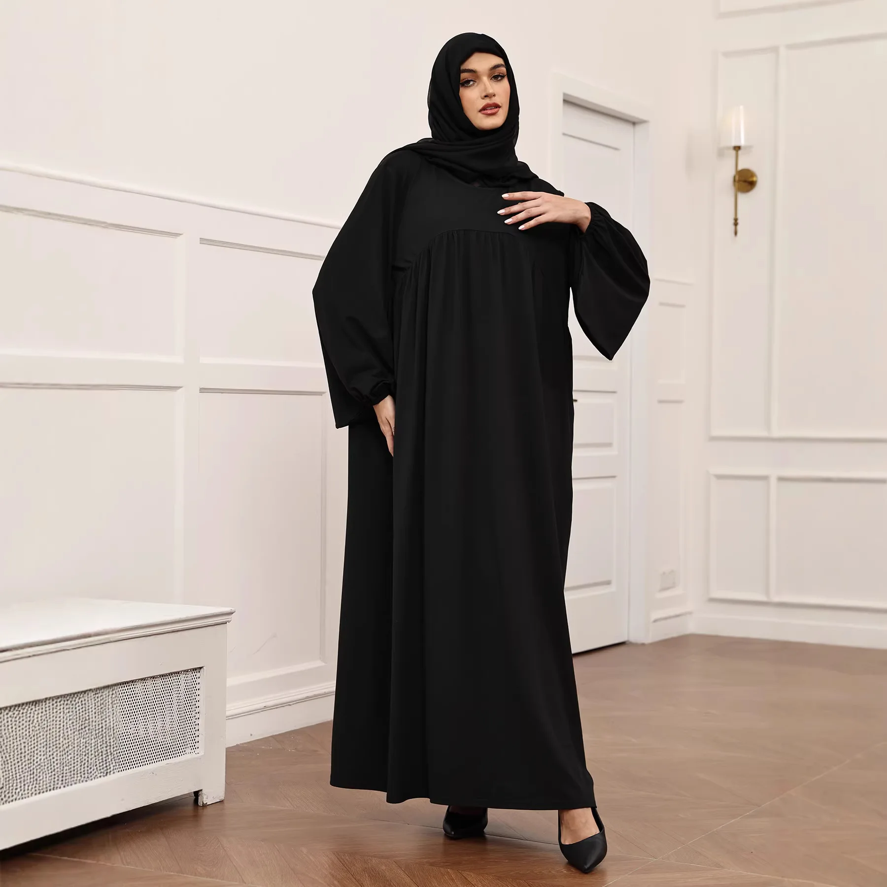 イード・ジェラバ　ムスリム女性用ヒジャブドレス　控えめなドバイ・アバヤ　カフタン　モロッコ風女性用ローブ　礼拝用イスラム・ジャラビーヤ　ケバヤ　トルコ