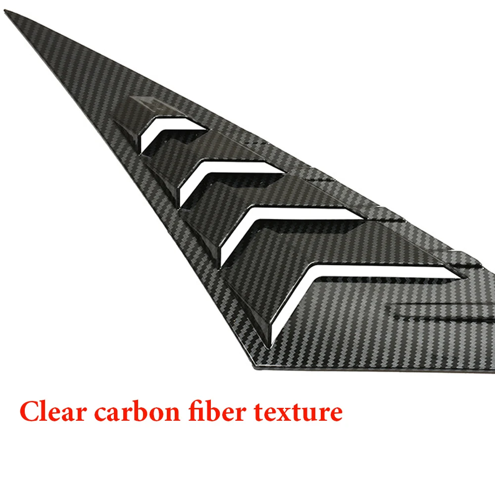 Left+Right For Hyundai Elantra 2021 2022 Car Rear Louver Window Side Shutter Cover Trim Sticker ABS Carbon Fiber Accessories