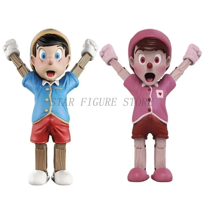 Mighty Jaxx The Adventures of Pinocchio Action Figure Resin Collection Ornaments Decorations 25cm Pinocchio Figurine Model Toys