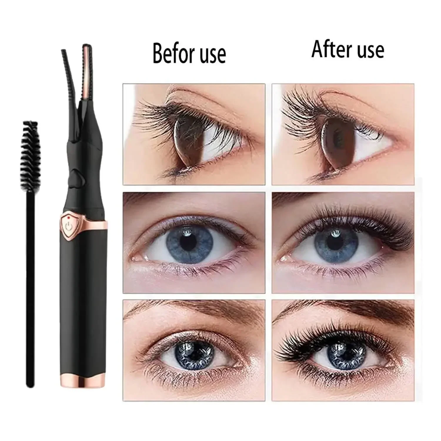 Heated Eyelash Curler Mini Electric Eyelash Curler Portable Electric Eyelash Curler Usb Rechargeable Eyelash Manager