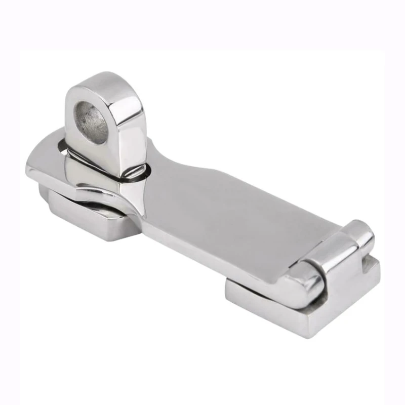 Marine Stainless Steel 92mm Flush Cabinet Door Hatch Folding Hinge Swivel Eye Locking Safety Hasp Latch Clasp Boat Hardware