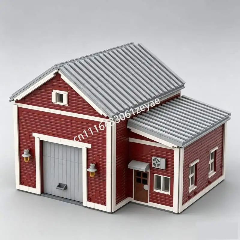 2738 PCS Seafood Processing Warehouse Industrial Building Model Building Blocks Assembly Bricks Creative Architecture Toy Gifts