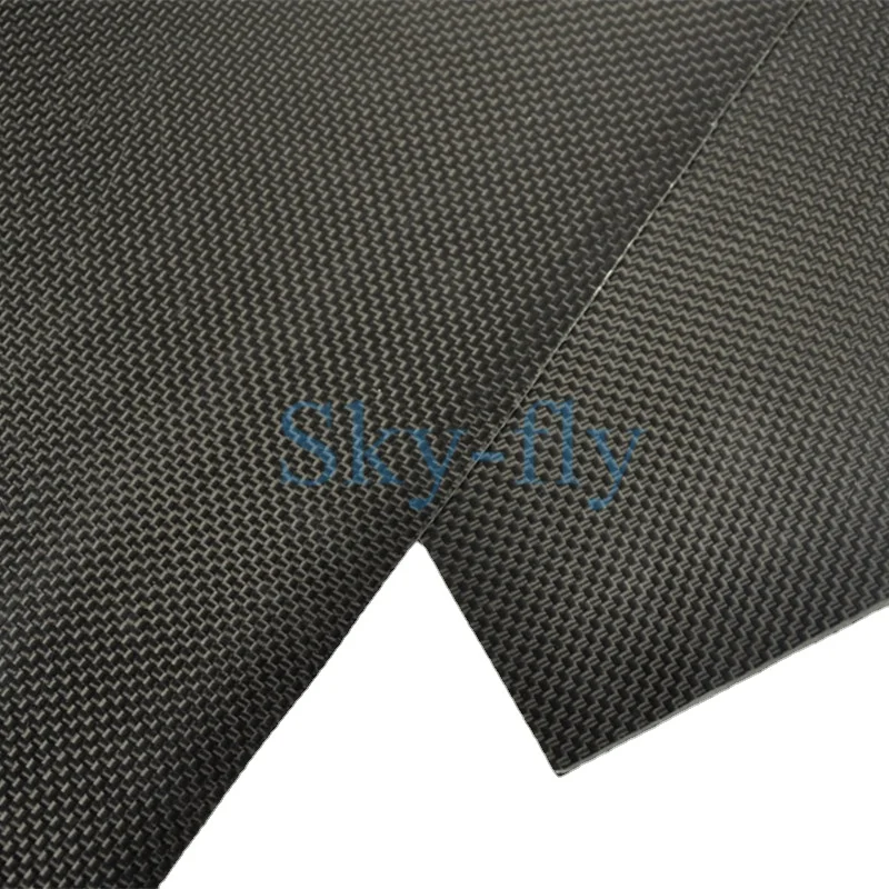 1 Sheet 0.3mm 100% Carbon Fiber Plate Panel Sheet 3K Plain Weave Glossy Hot Multi-Size