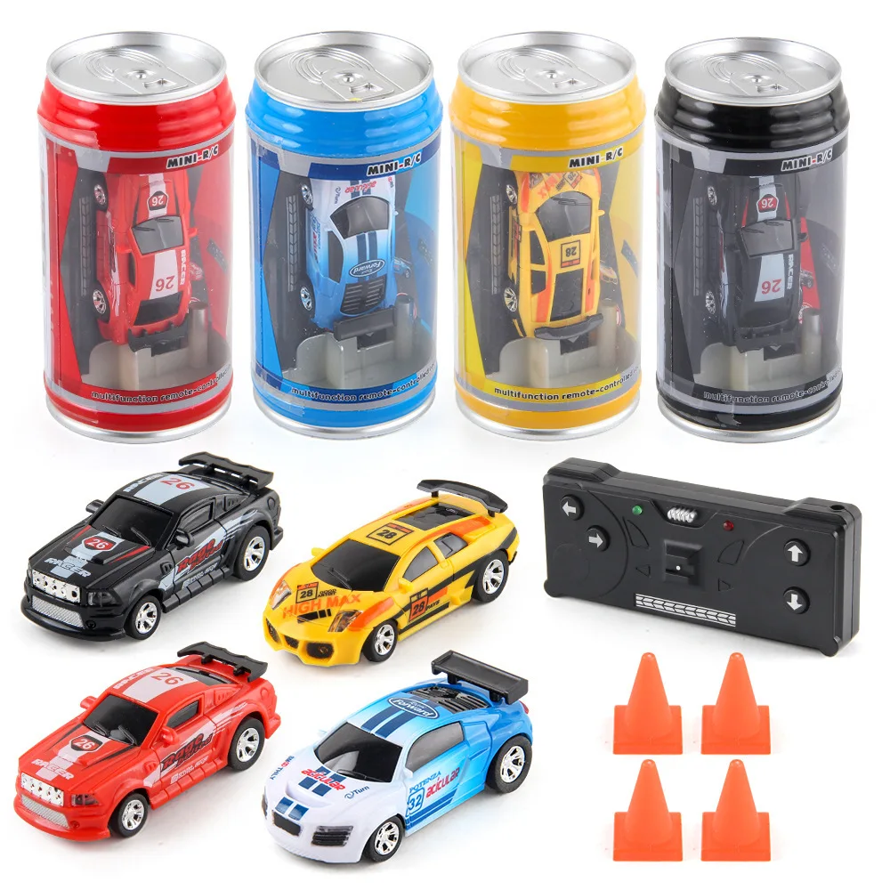 Rechargeable mini remote control car, canned ultra small remote control toy car mini desktop ornament, boy's birthday gift