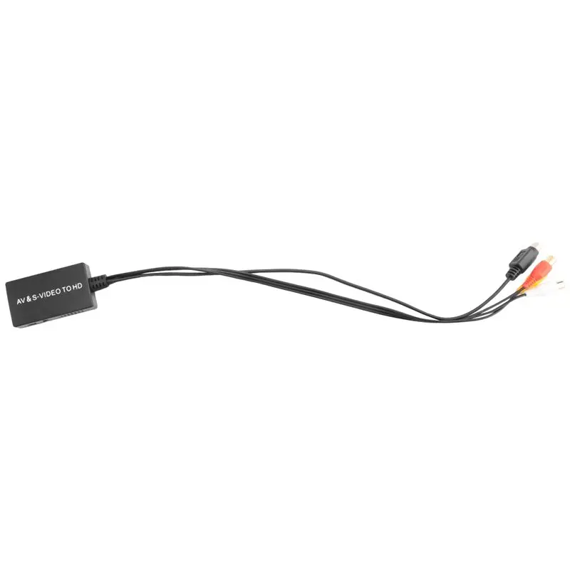 AA08-2X S-Video To Converter S-Video And 3RCA CVBS Composite To Audio Video Converter Support 1080P 720P