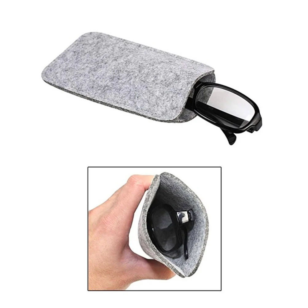 

5 pcs Eyeglasses Case Felt Glasses Storage Bag Lightweight Portable Sunglasses Pouch For Travel Outdoor Solid Color Protector