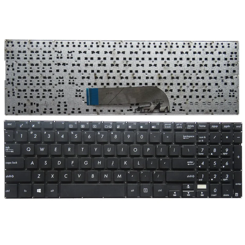 GZEELE US laptop keyboard For ASUS TP500 TP500L TP500LA TP500LB TP500LN TP500LU silver Keyboard with Palmrest upper case Cover