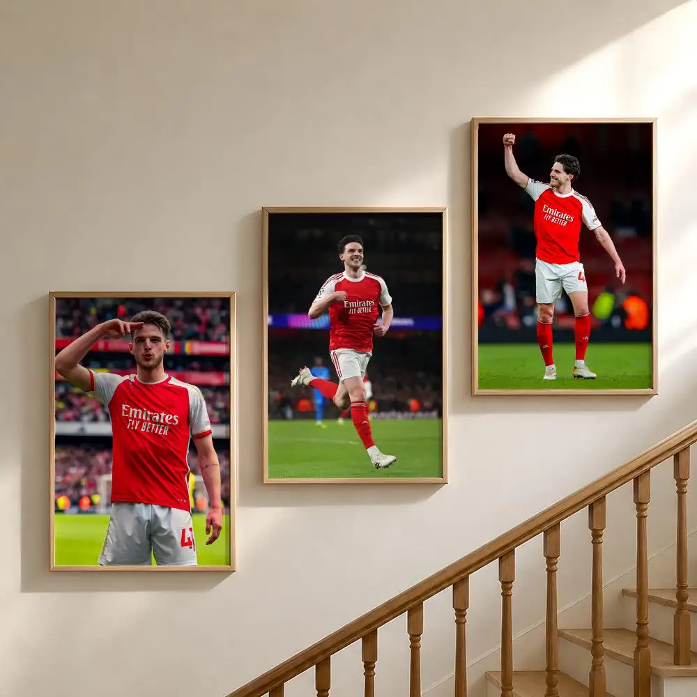 Football Declan R-Rice Arsenal England Poster Waterproof HD Modern Peel And Stick Wall Decor Bedroom Living Room Dorm Office