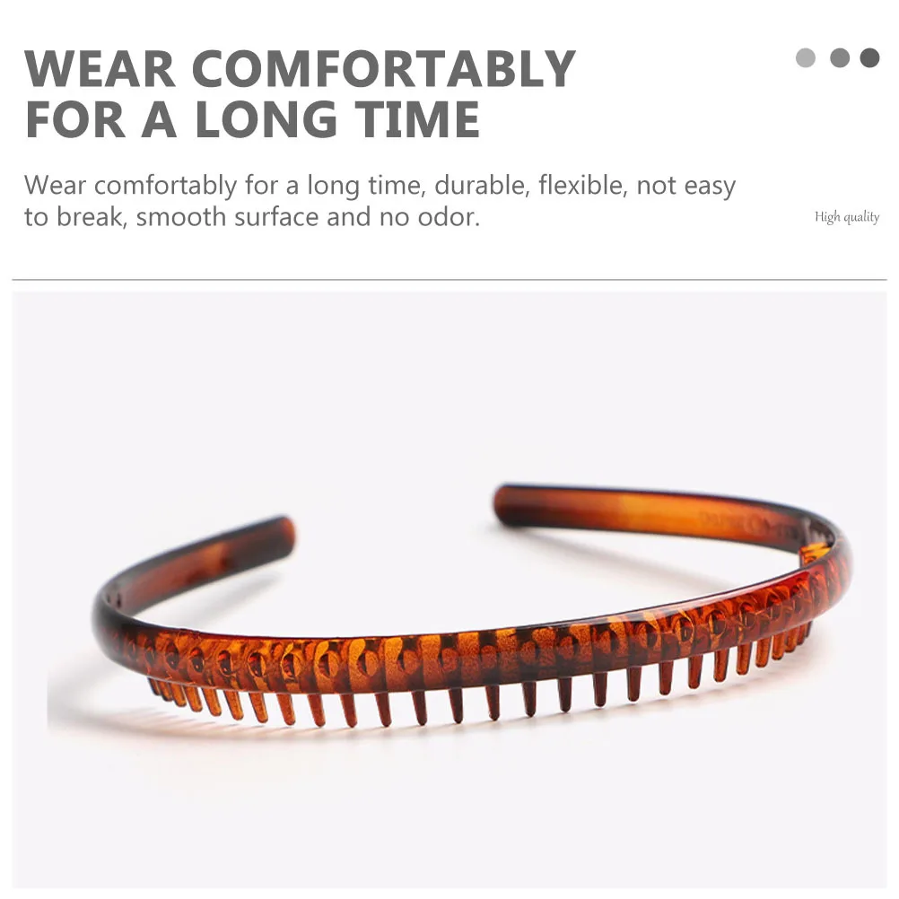 

4Pcs Non-Slip Hair Hoops Anti-Skid Resin Headbands for Facial Mask Washing Face Sports Accessories