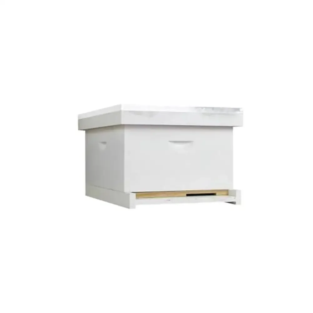 

10 Frame Langstroth Beehive Deep Box USA Made Painted & Assembled Frames Foundations Wall Mount Rectangular Galena Farms