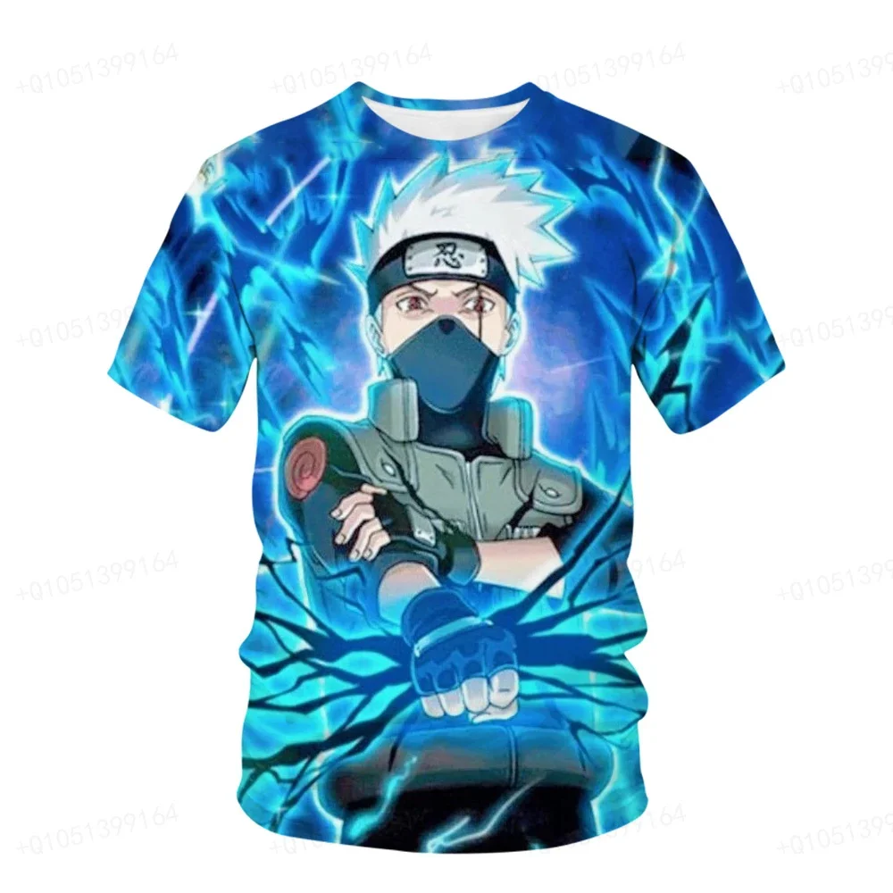 Kakashi Men's T-shirt Sasuke Boys Girls T-shirt 3D Print Naruto Short Sleeve Akatsuki Men's T-shirt Anime Oversized Men Clothing