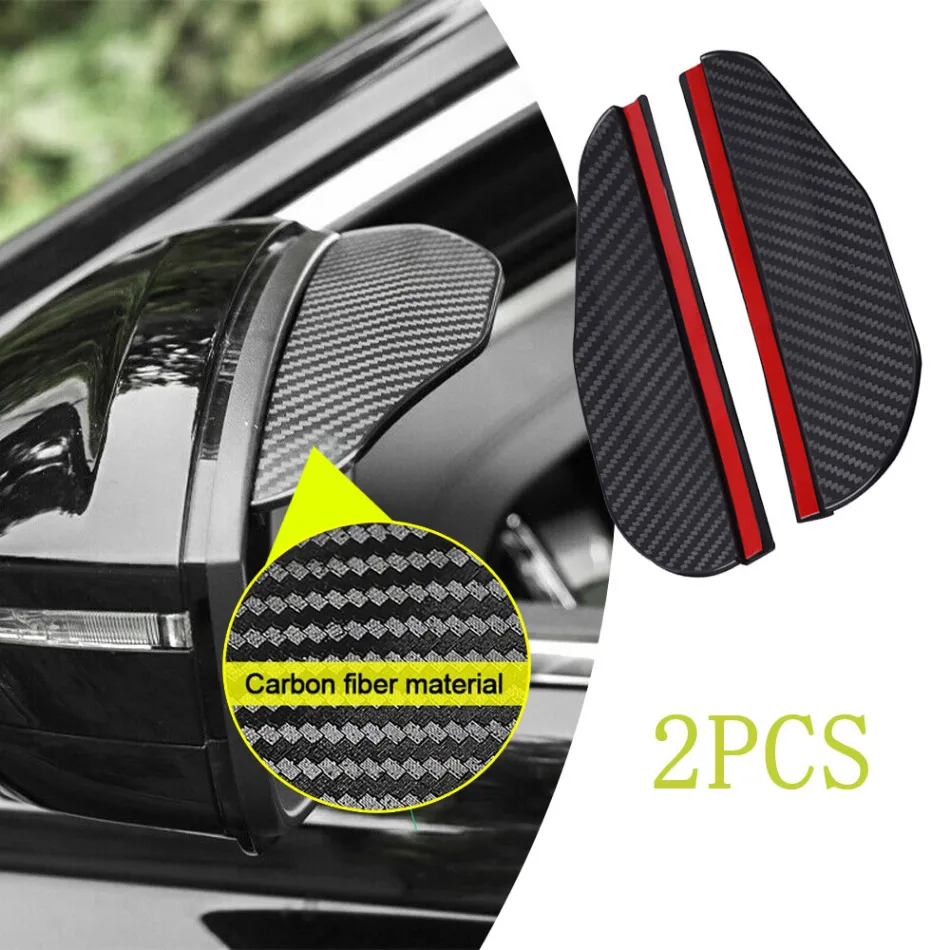 

2pcs Car Rearview Mirror Rain Shield Universal Car Mirror Rain Guard Visor Car Reverse Mirror Sunshade Auto Exterior Accessories