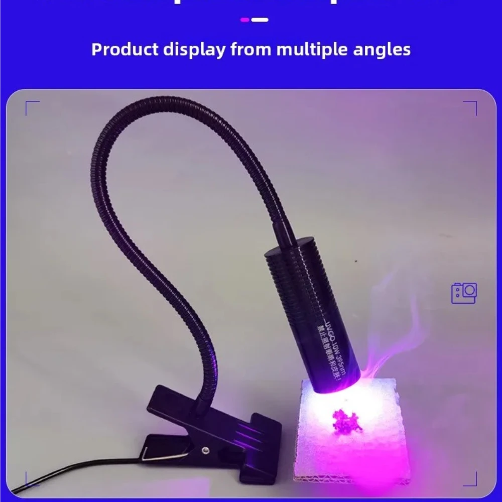 30W 100W 395nm Ultra High Intensity UV Curing Lamp Ultraviolet Shadowless Glue Crystal Drop Glue Resin Ink Paint LCD Screen