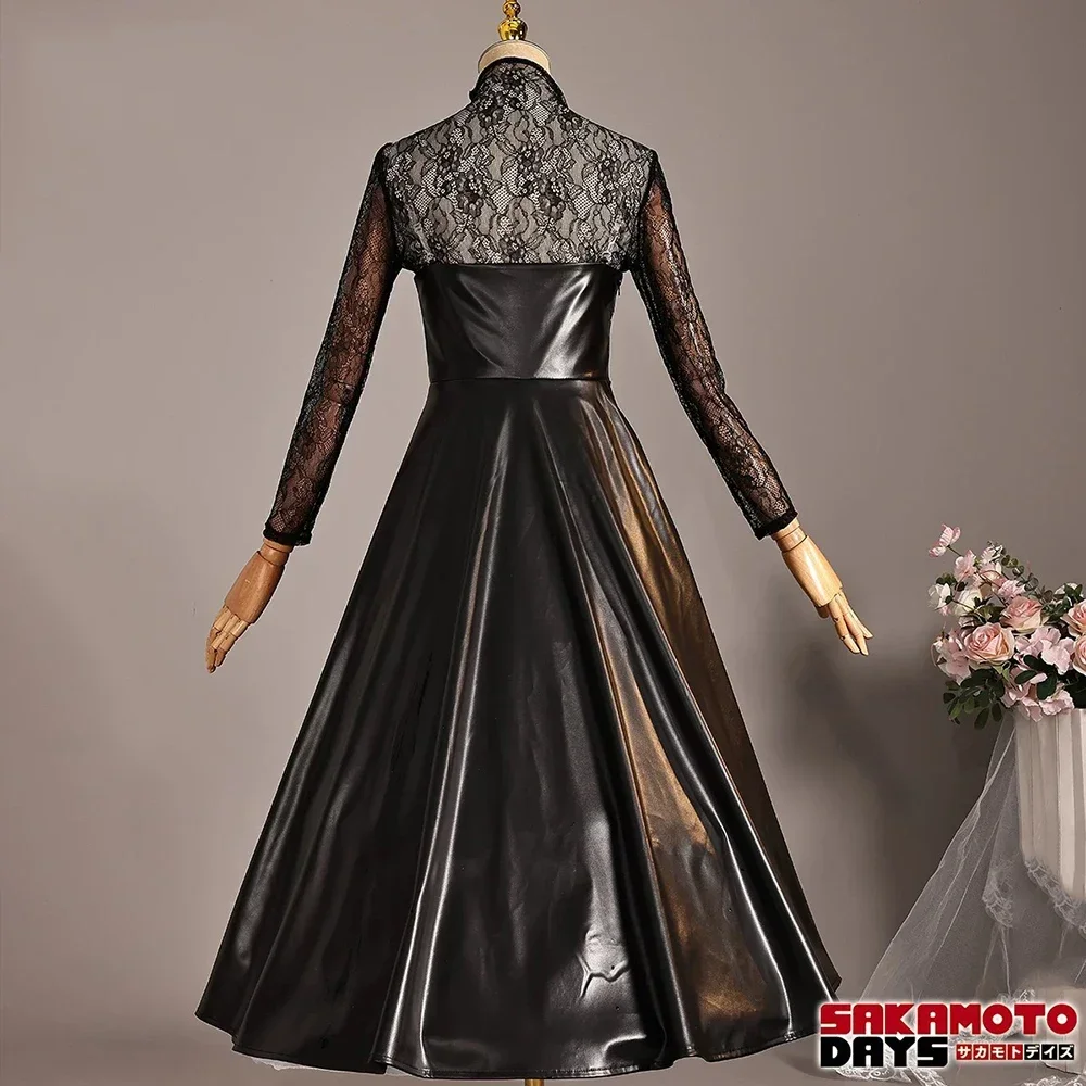 2025 Anime SAKAMOTO DAYS Osaragi Cosplay Costume Women Black PU Leather Dress Uniform Halloween Carnival Party Prop