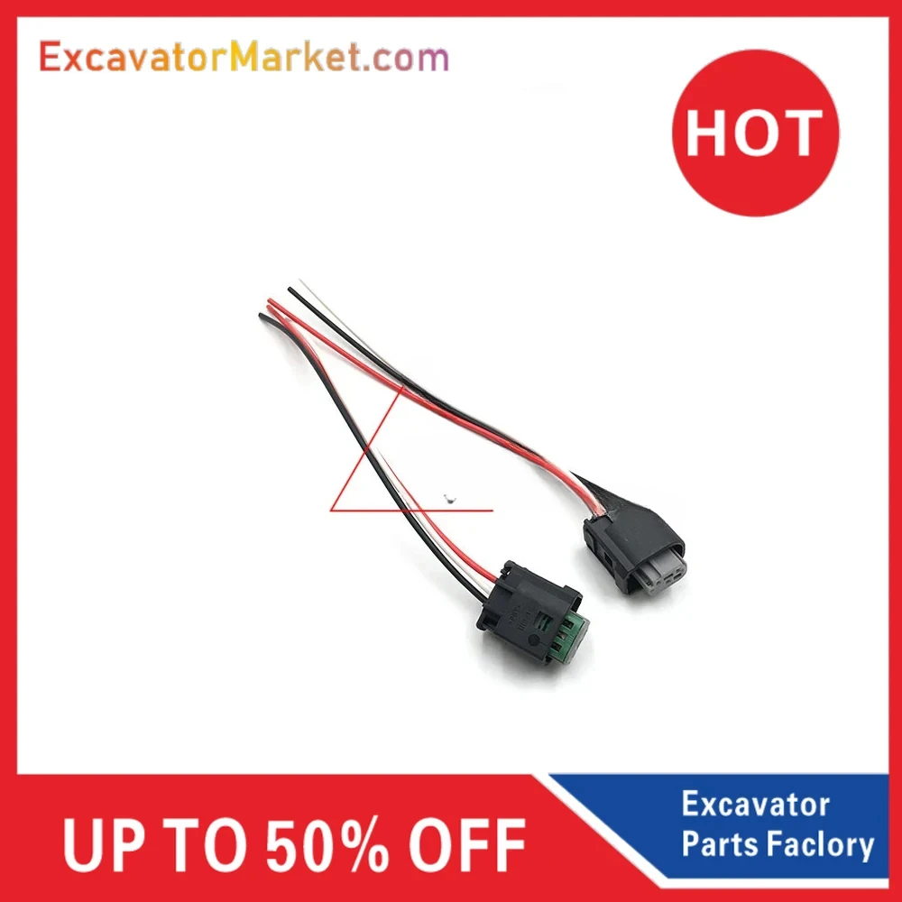 For high qualty Kobelco SK200/230/250/350-6E Hydraulic Pump High Pressure Low Pressure Sensor Plug Wiring Harness