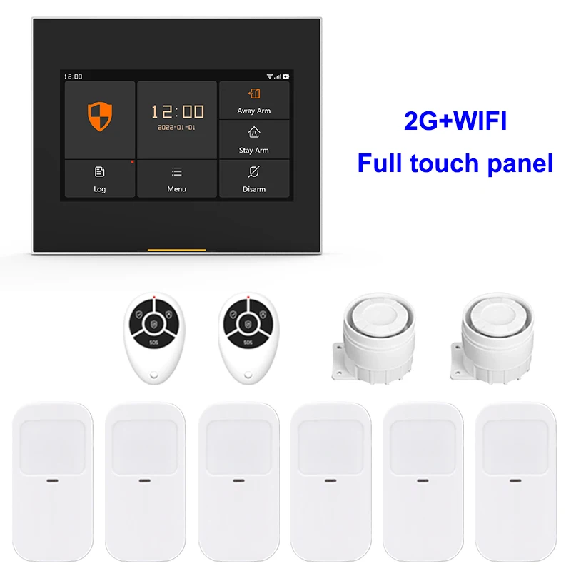 

ACJ 2G & Wifi Smart Home Security Alarm System Kit Wireless 433MHz Support Buyer Custom The Product Set Accessories