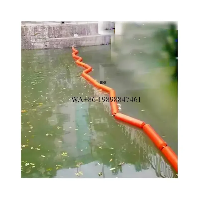 Wmwmnu 400x800mm PE Floating Barrier System for Waterway Safety Debris Control Demarcation and Security