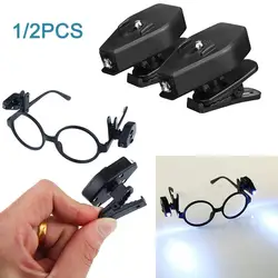 1/2pcs Adjustable Mini Reading Lamp Led Light Flashlight Lamp Lamp Glasses Universal Book Flexible Light Clip Reading Eyewe Y1j2