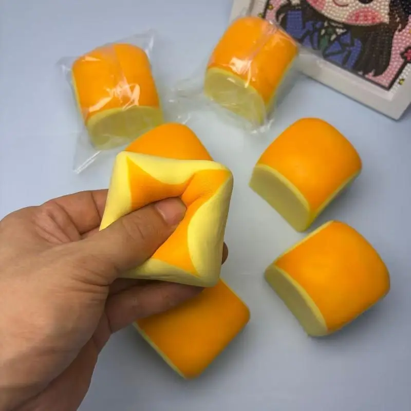 Soft Stress Relief Simulation Bread Squeeze Toy Slow Rebound Non-Toxic Fidget Toy for Kids Adults Party Gifts