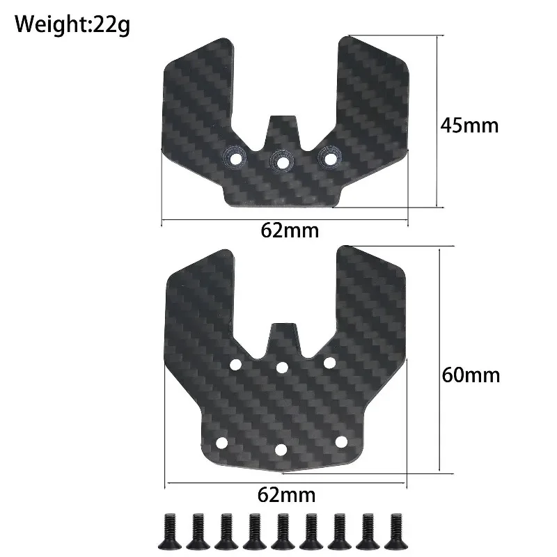 Carbon Fiber Lower Stop Plate for Tamiya TT02S TT02SR TT02SRX – LY233 Lower Arm Baffle Upgrade Part