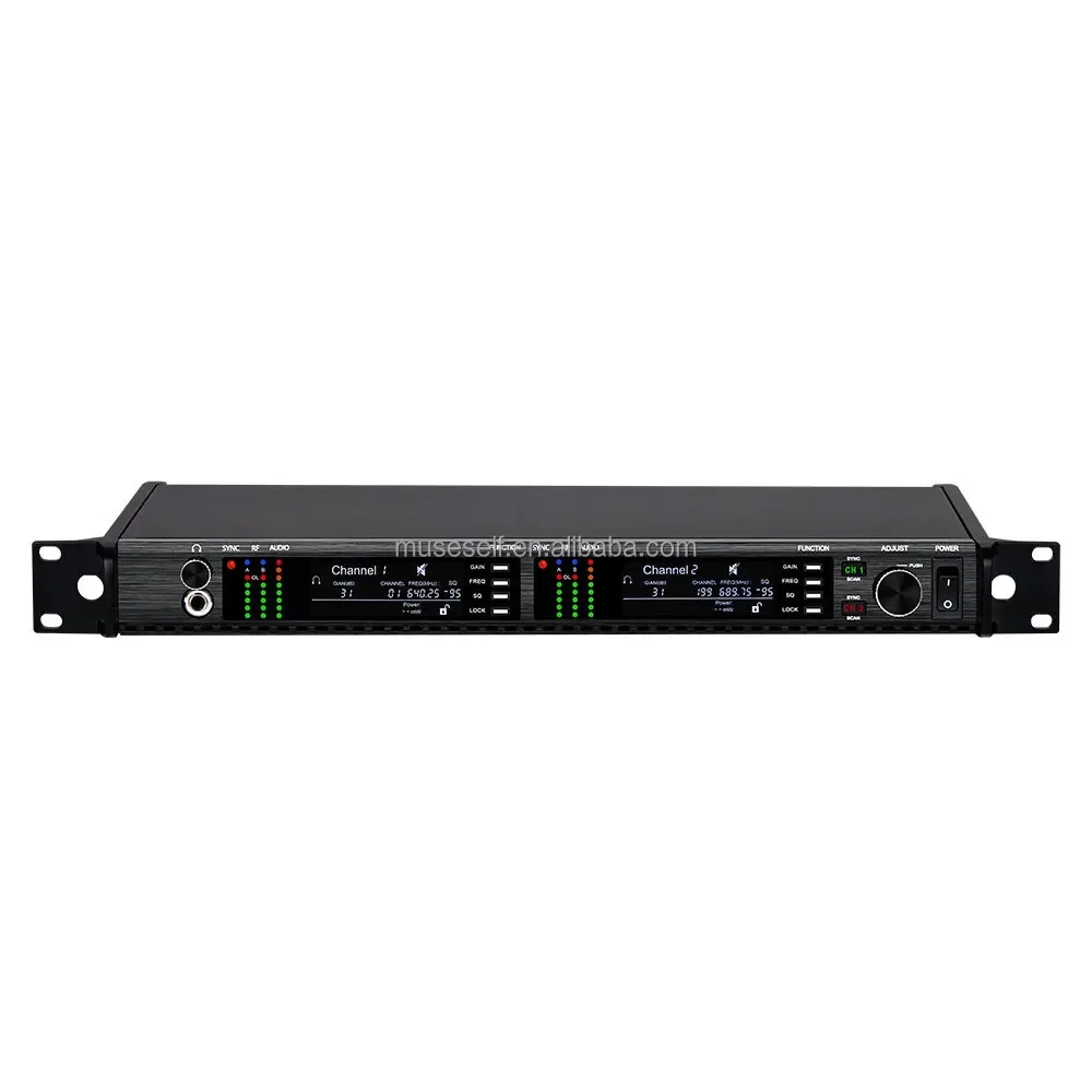 New \AD4D-2 Digital Metal Wireless Microphone 2 Dual Channel UHF Handheld Diversity Microphone For Stage Live Music Performance