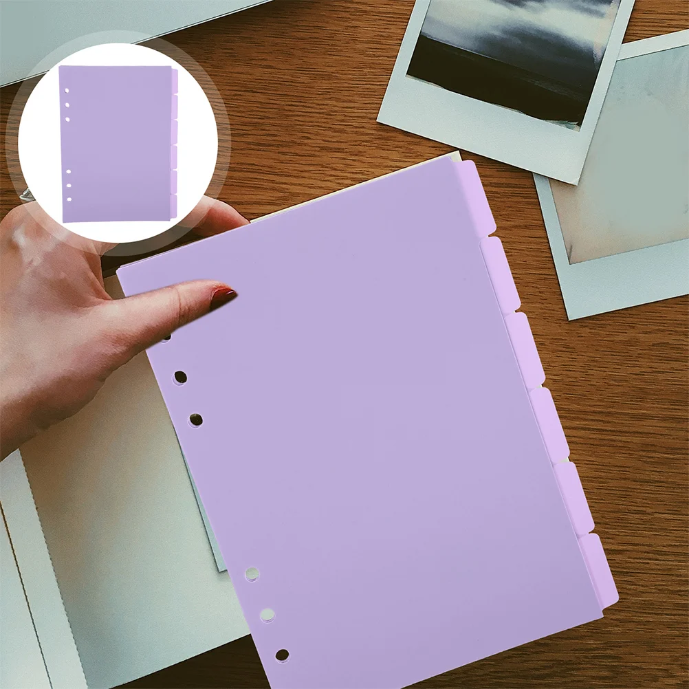 18 Pcs Binder Separator Pages Index Dividers Mini Subject Aesthetic File Adhesive Colorful Folder