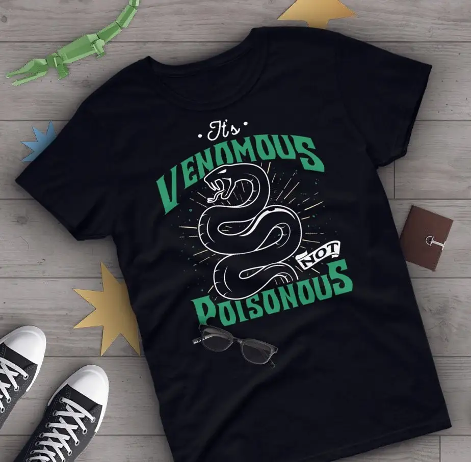 Funny Snake T Shirt Lover Reptile Venomous Not Poisonous Python Tops Blue Navy