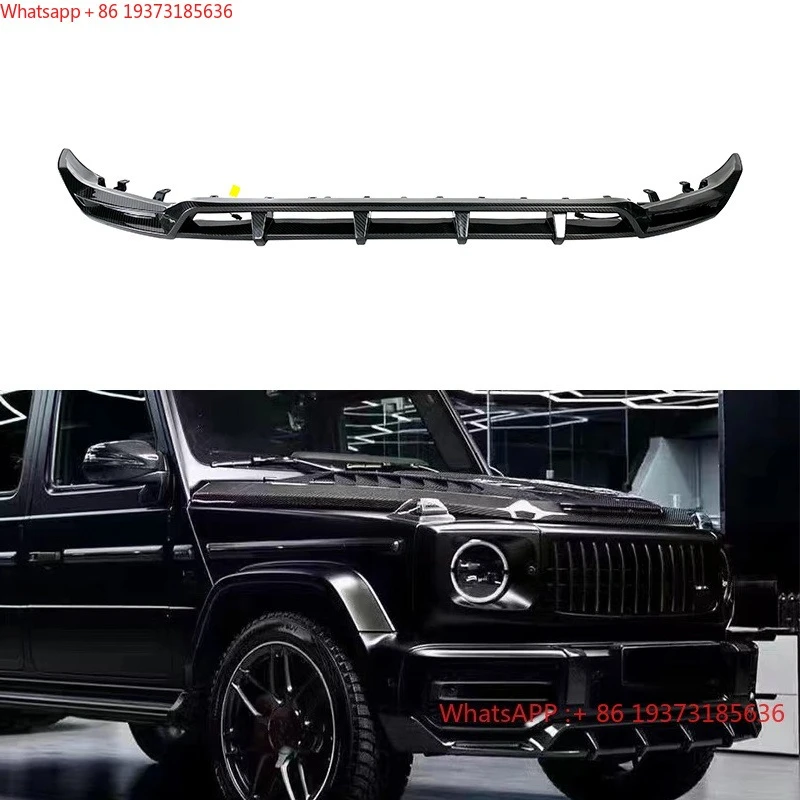 

For 2019+ G Class W464 G63 TOP Style Dry Carbon Front Bumper Lip Car Accessories for Auto Exterior Parts Front Lip Spoiler W464
