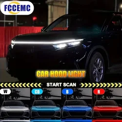 Led Car Hood Light Strip Start-Scan Daytime Running Light Auto Modified Front Headlight Engine Hood Decorative Ambient Lamp 12V