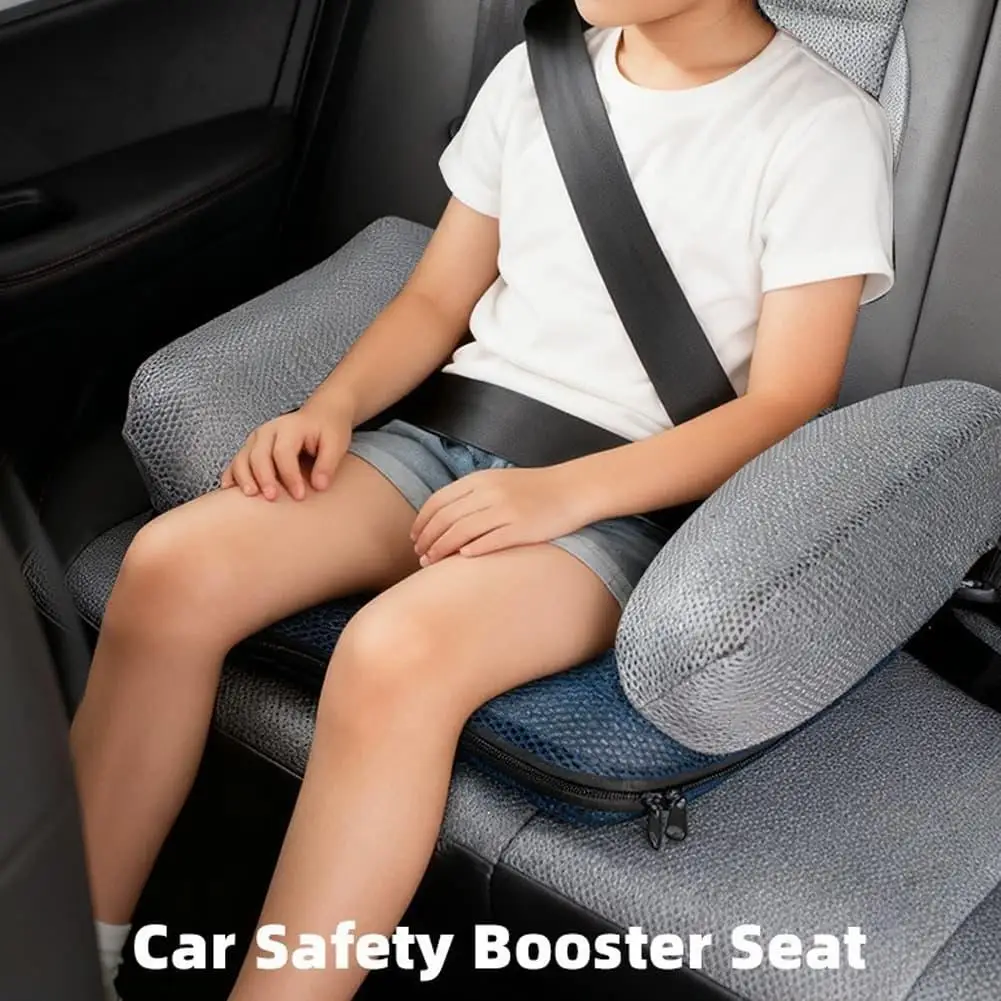 Portable Travel Inflatable Car Booster Seat for Kids PVC Cushion with Storage Bag Comfort Safety Narrow Backless Universal Fit