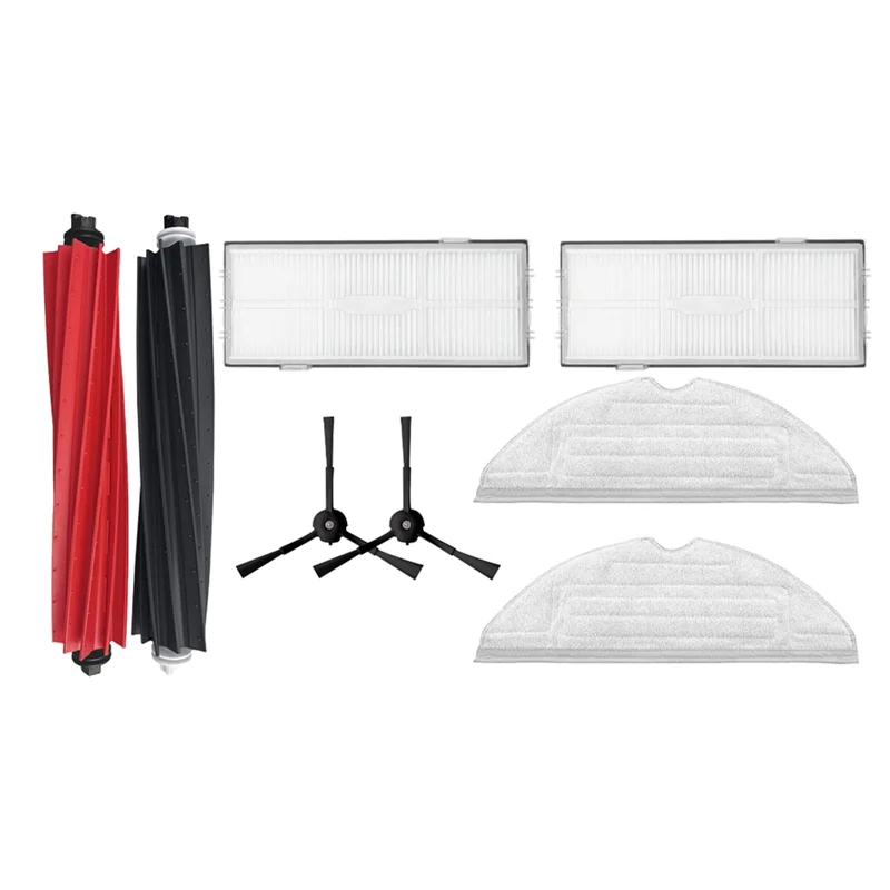 ABBK-ملحقات بديلة لـ Roborock S8 / S8 + Plus أجزاء مكنسة الأسطوانة الرئيسية فرشاة جانبية الحرس فلتر Hepa ممسحة القماش