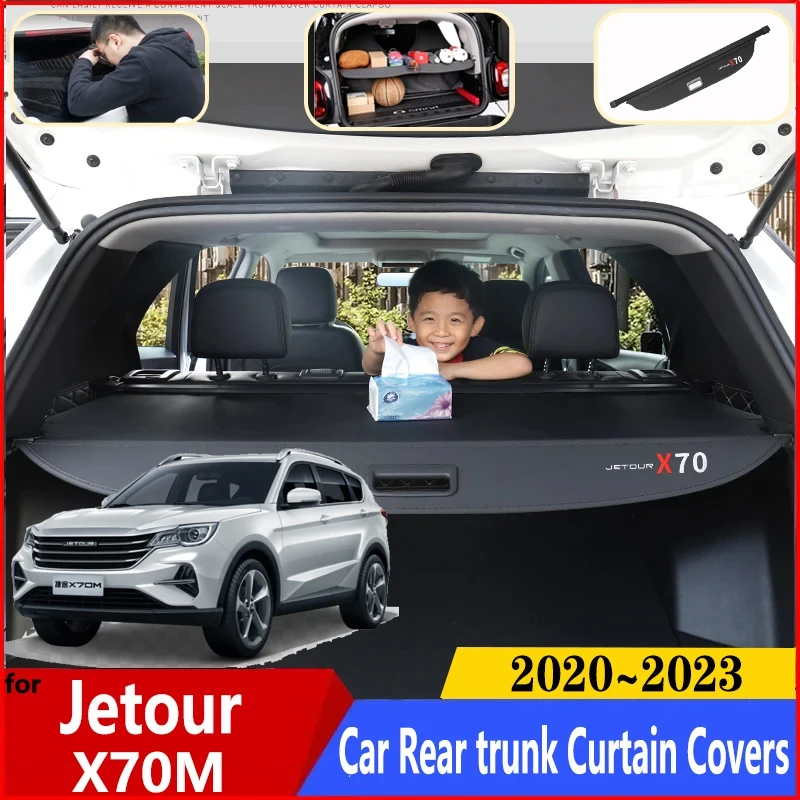 

Car Trunk Curtain For Jetour X70M 2020 2021 2022 2023 Auto Luxury Trunk Luggage Curtain Cargo Cover Anti-peeping Car Accessories