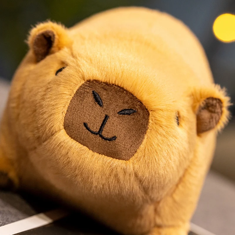 24/35CM Kawaii Capybara Plüschtier Gefüllte Weiche Tierpuppe Fett Capybara Spielzeug Schönes Kissen Geburtstagsgeschenk Raumdekoration