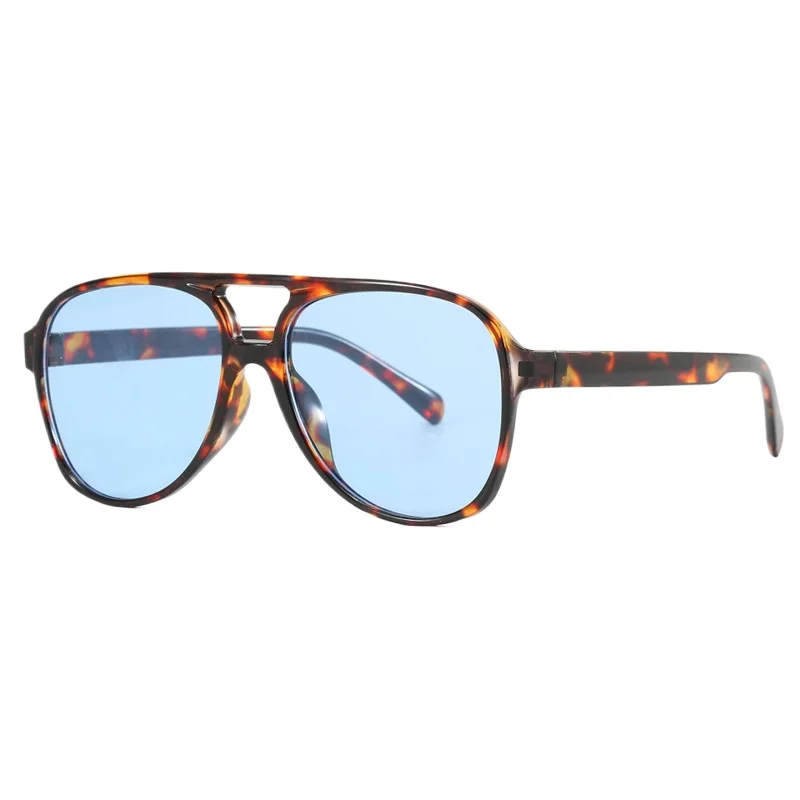New Vintage Classic Designer Double Bridge Pilot Sunglasses Women For Men Luxury Sun Glasses Big Frame Shades UV400 Eyewear view 5
