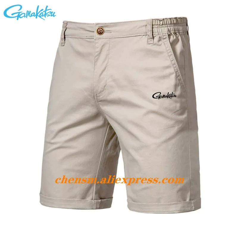 

Новые летние шорты Gamakatsu 2026 из 100% хлопка, однотонные, высокого качества, повседневные, с эластичным поясом, мужские, 11 цветов, пляжные шорты