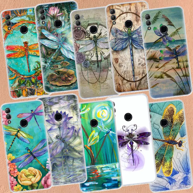 Dragonfly Phone Case For Honor 50 20 Pro 10i 9 Lite 9X 8A 8S 8X 7S 7X 7A Huawei P Smart Z 2021 Y5 Y6 Y7 Y9 Cover